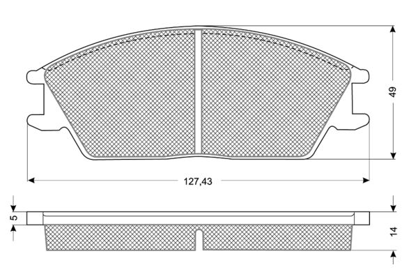 PROCODIS FRANCE stabdžių trinkelių rinkinys, diskinis stabdys PF1106